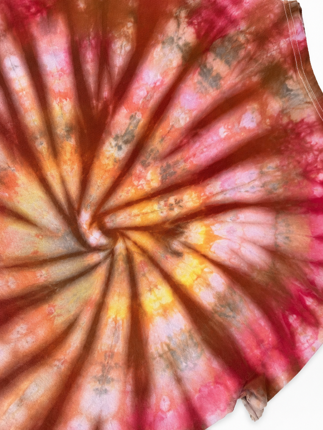 Outback Ember | Hand-Dyed Ice Dye Spiral T-Shirt | Large (L)