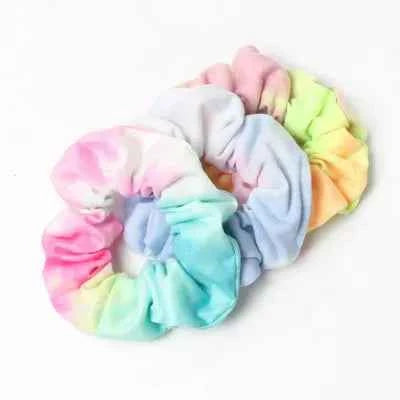 3pcs Tie Dye Scrunchie Set for Women - Elastic Hair Ties, Ponytail Holders, and Accessories