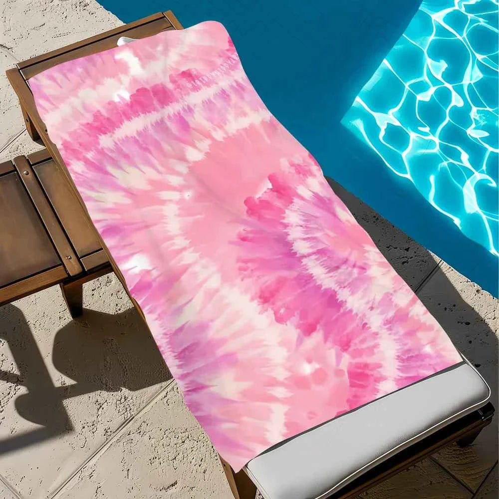 T-tie d-dye Beach Towel Quick Dry Soft Pool Towels Gift for Travel Gym Shower Camping Sports - Tie Dye Beach Towel