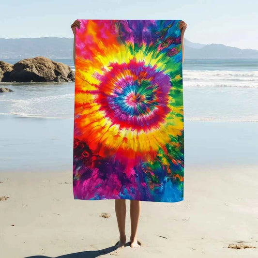 T-tie d-dye Beach Towel Quick Dry Soft Pool Towels Gift for Travel Gym Shower Camping Sports - Tie Dye Beach Towel