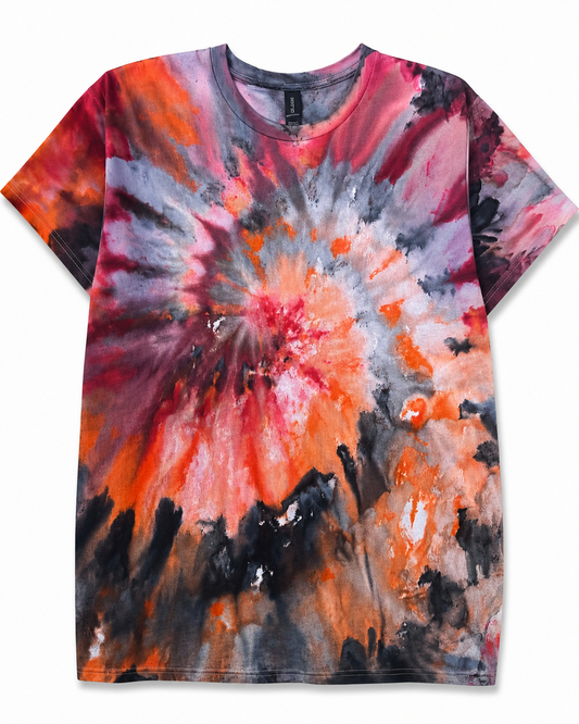 Fire & Ash – Creating Flowing Ribbons with a Loose Spiral Ice Dye