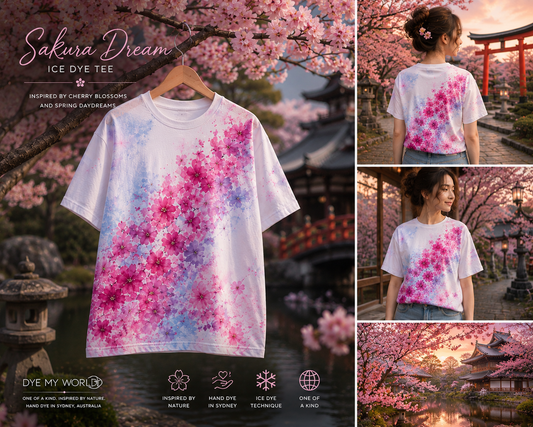 From Inspiration to Ice Dye: The Story Behind the Sakura Dream Tee