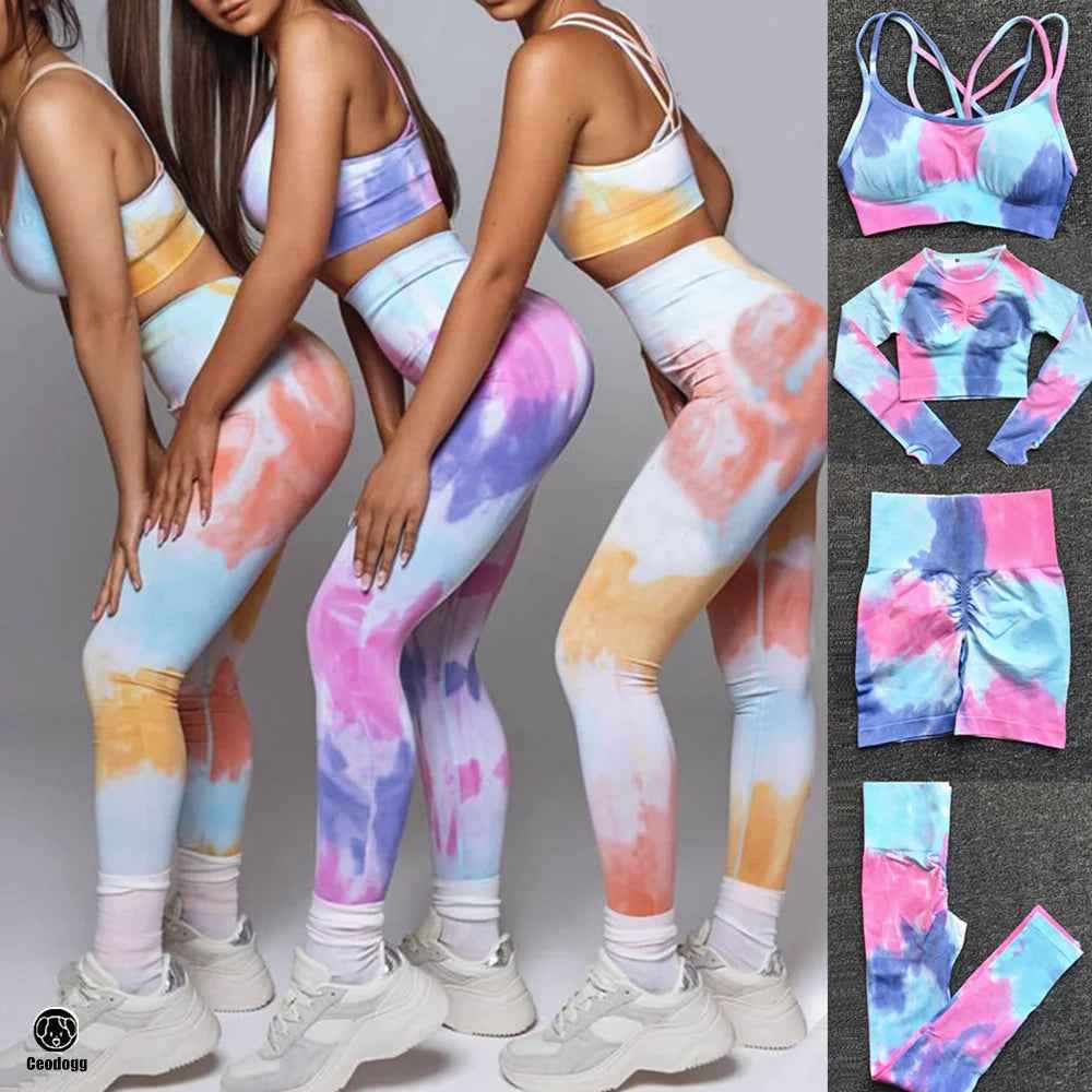 VibeDye Tie-Dye Yoga Set for Women - Stylish and Comfortable Activewear