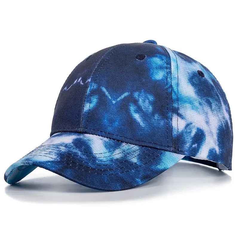 Women's Tie-Dye Baseball Cap - Adjustable Multicolor Hat for Trendy Streetwear Styles