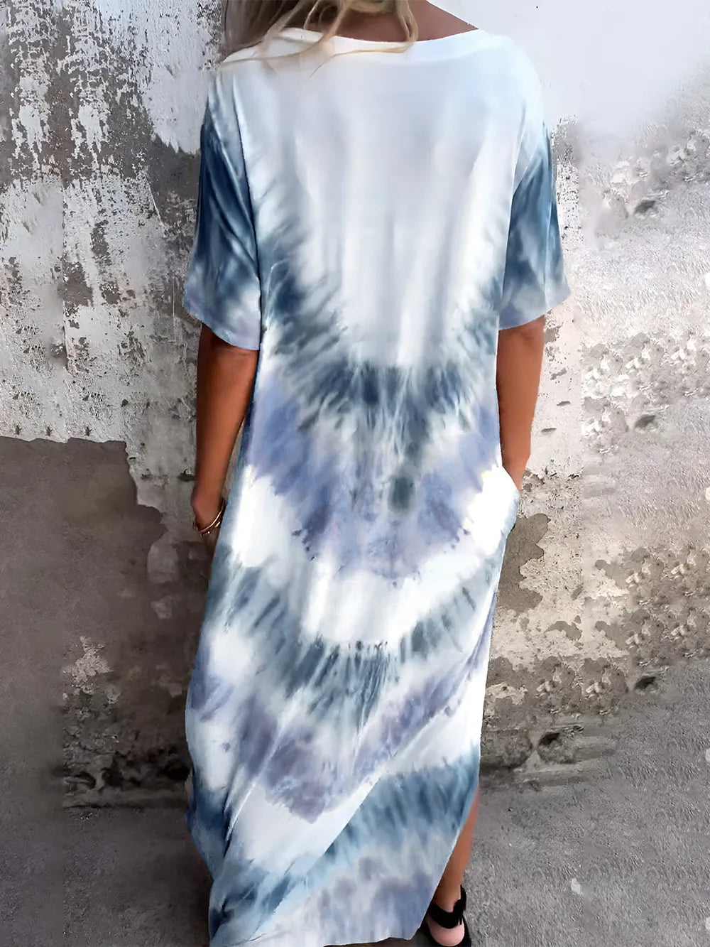 Women's Tie-Dye Dress with Pockets for Effortless Style and Comfort - Dye My World