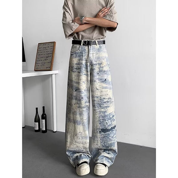 Men's Tie-Dye Camouflage Jeans for Effortless Summer Casual Style