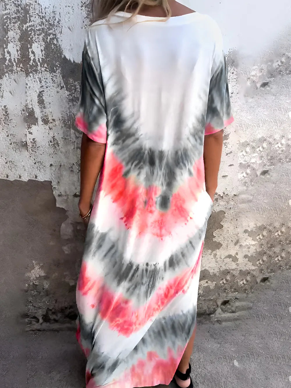 Women's Tie-Dye Dress with Pockets for Effortless Style and Comfort - Dye My World