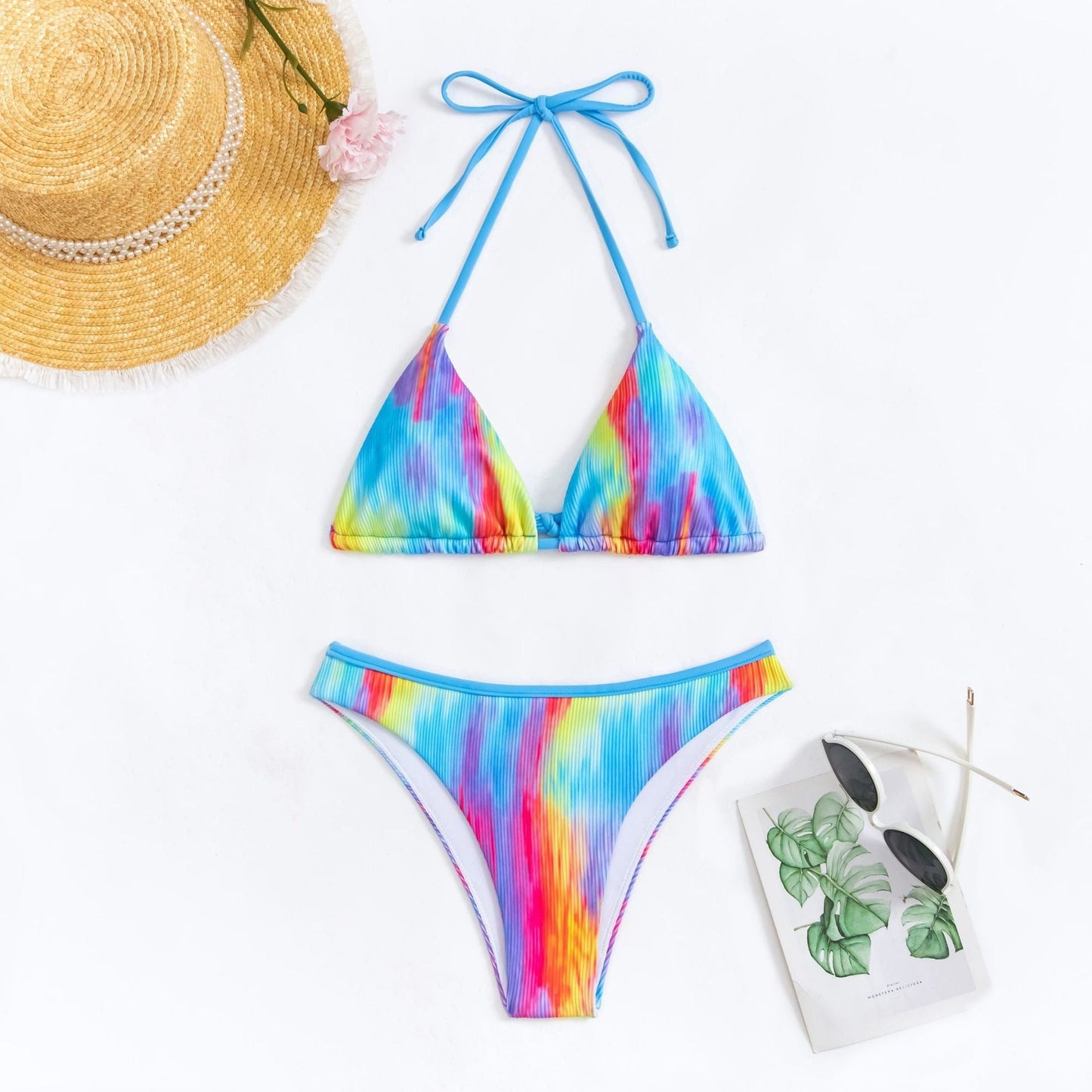 Tie-Dye Bikini Swimwear – Trendy Women's Split Bikini for Summer Fun - Dye My World