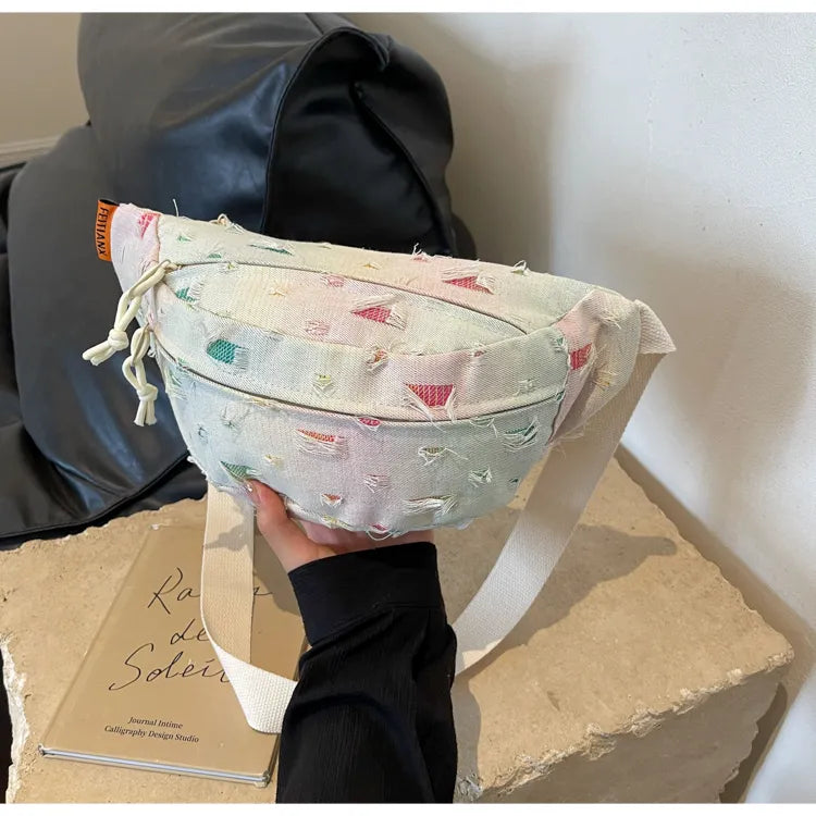 Raw Edge Tie-Dye Crossbody Bag – Women’s Shoulder Bag - Dye My World