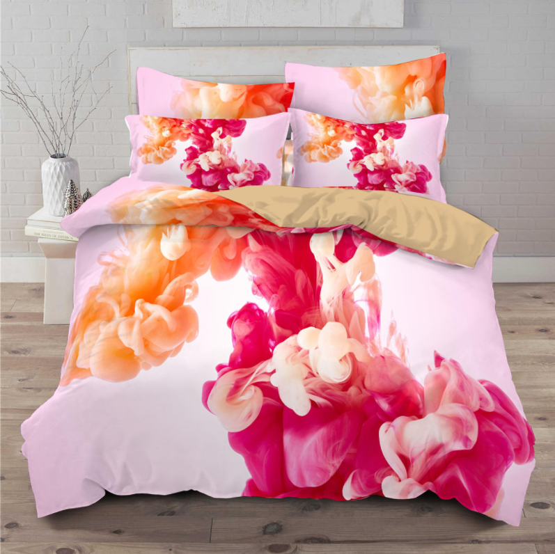 White Cloud Tie-Dye Bedding Set - Duvet Cover and Pillowcase Included - Dye My World