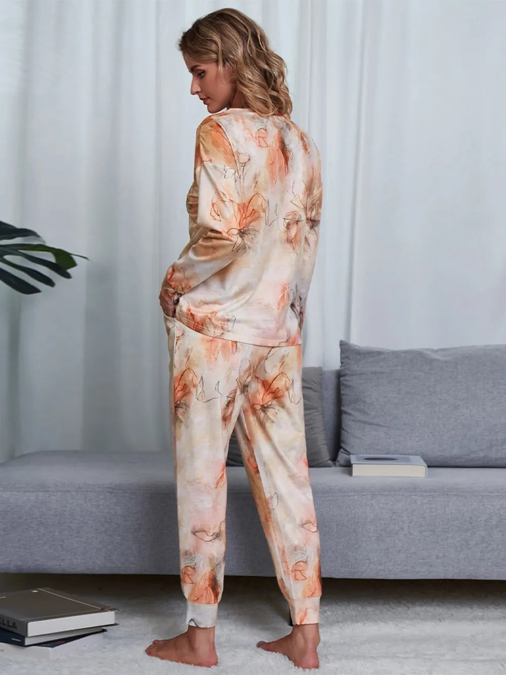 Shiny Tie-Dye Pajamas Set for Women – Stylish Top and Pants Combo - Dye My World