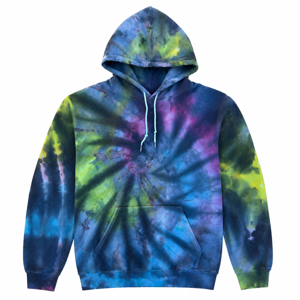 Neon Fusion Spiral Hoodie – Size Large