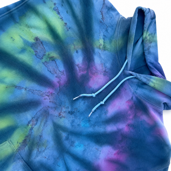 Neon Fusion Spiral Hoodie – Size Large