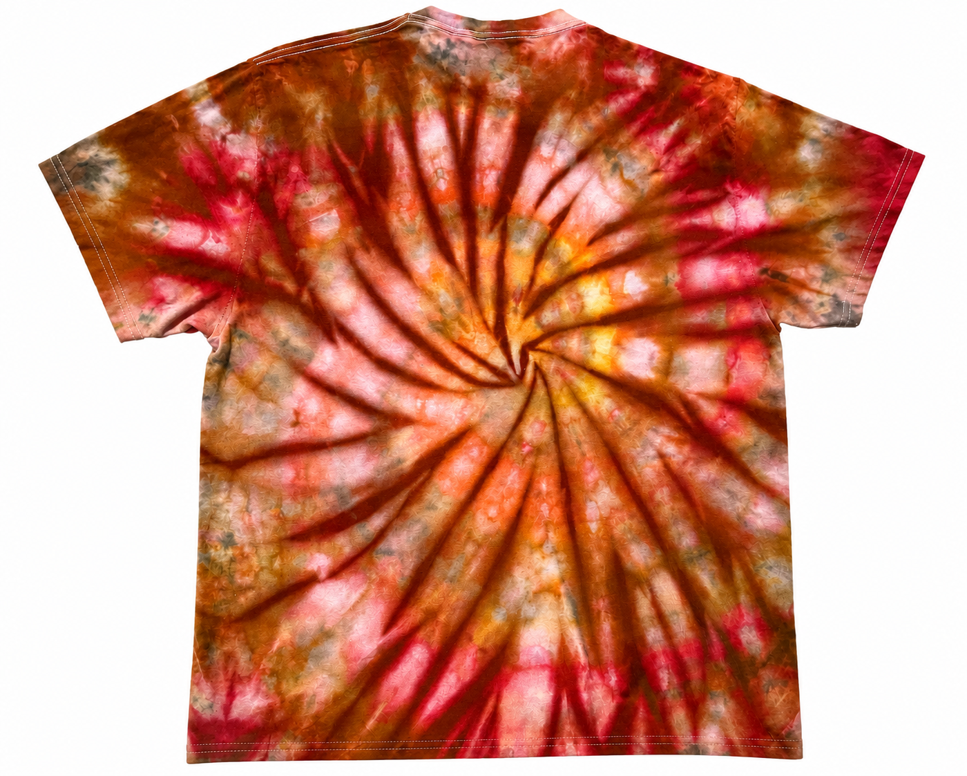 Outback Ember | Hand-Dyed Ice Dye Spiral T-Shirt | Large (L)