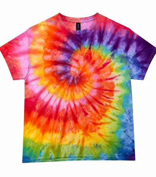 Great Barrier Bloom – Hand-Dyed Ice Dye Spiral T-Shirt | Large (L)