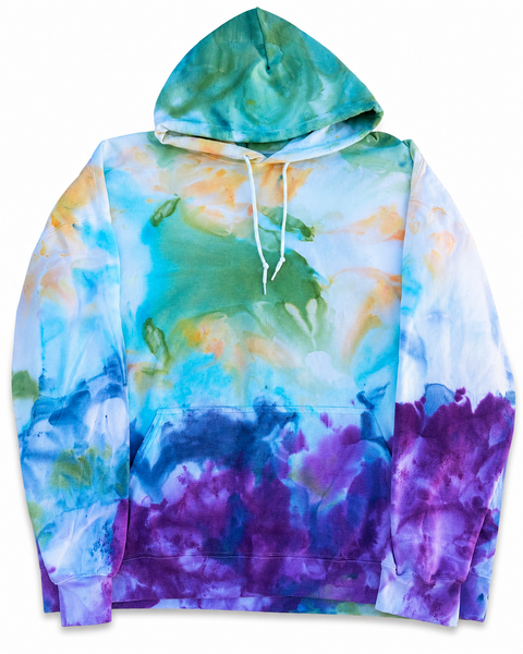Tropical Flow Ice Dye Hoodie – 2XL