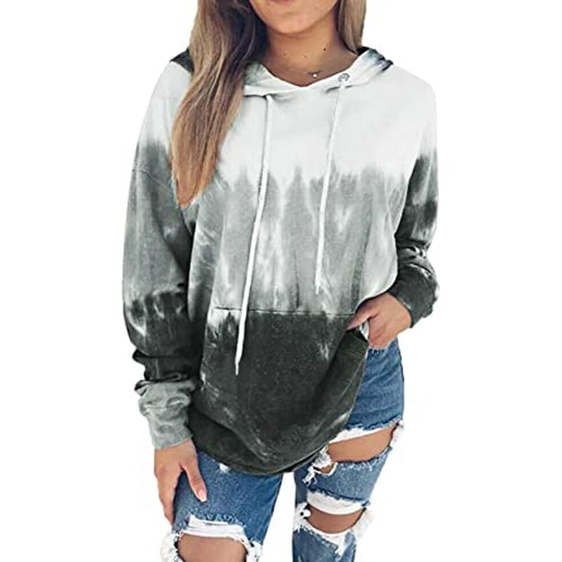 Womens Tie-Dye Hoodie for Stylish Comfort and Versatile Fashion - Dye My World