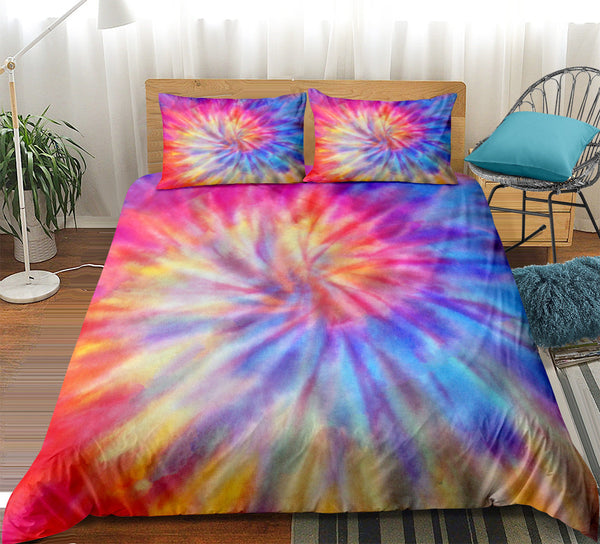 Tie-Dye Bedding Set – Duvet Cover, Pillowcases & Sheets