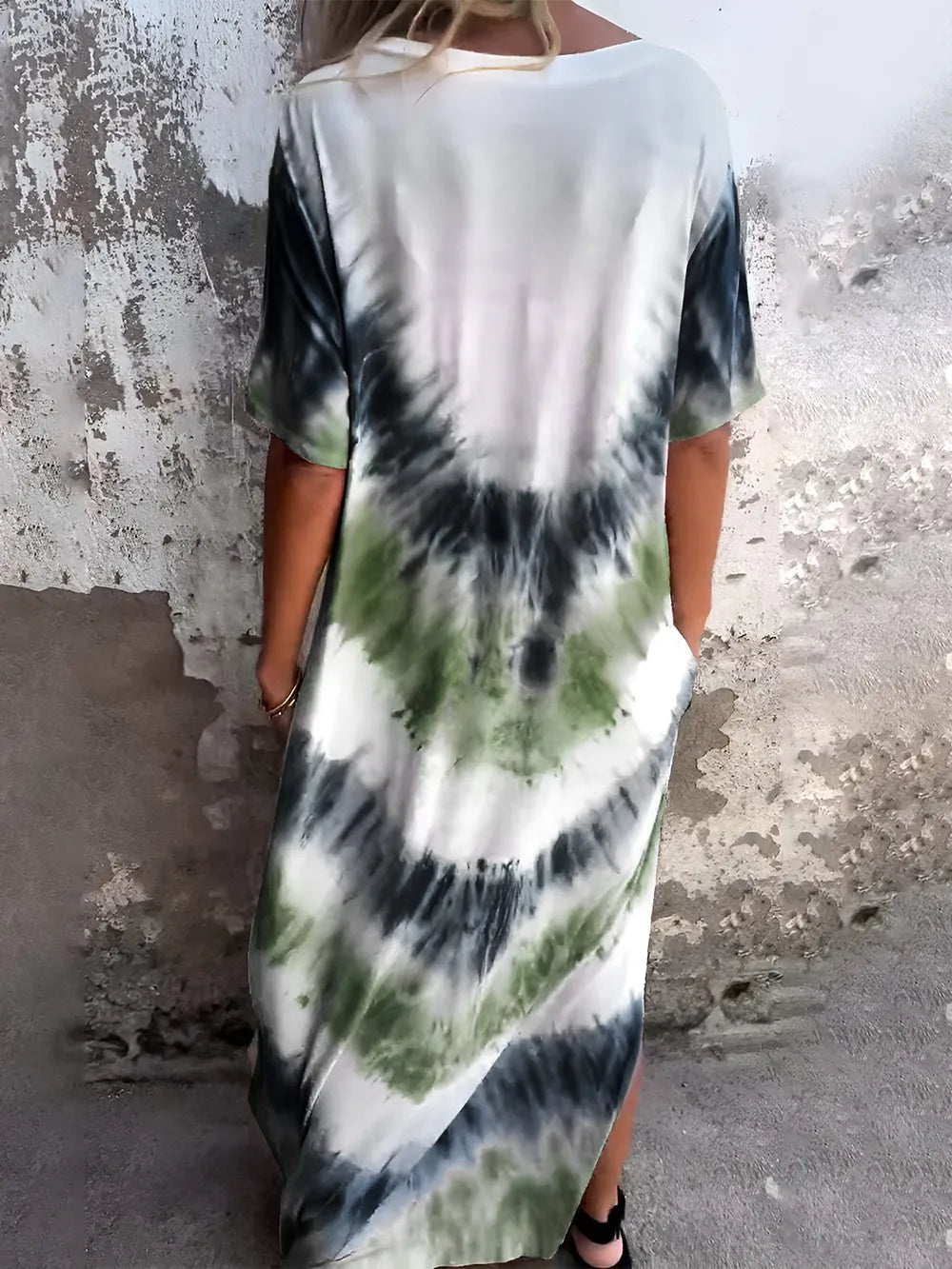 Women's Tie-Dye Dress with Pockets for Effortless Style and Comfort - Dye My World