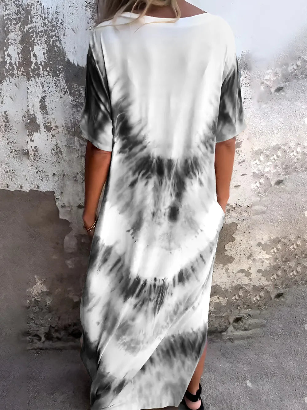 Women's Tie-Dye Dress with Pockets for Effortless Style and Comfort - Dye My World