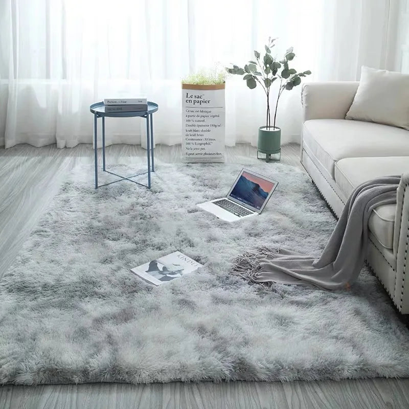 Tie-Dye Plush Area Rug – Soft Anti-Slip Carpet Available in Multiple Colors - Dye My World