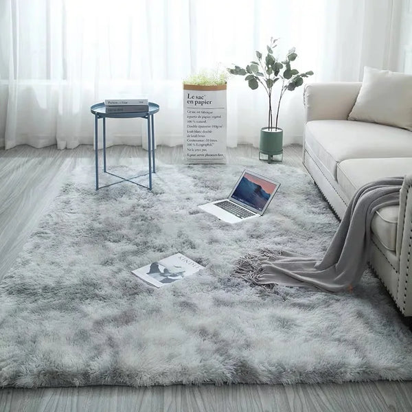 Tie-Dye Plush Area Rug – Soft Anti-Slip Carpet Available in Multiple Colors
