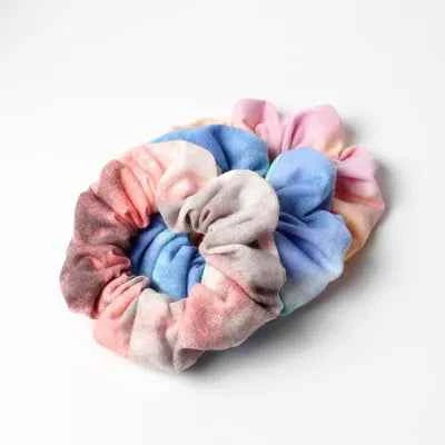 3pcs Tie Dye Scrunchie Set for Women - Elastic Hair Ties, Ponytail Holders, and Accessories