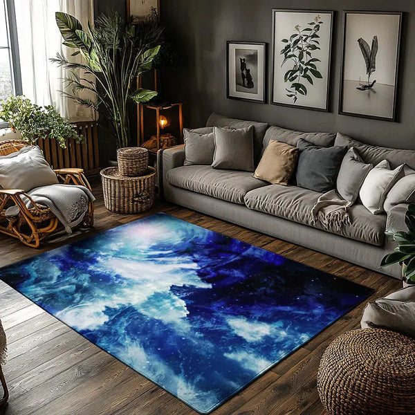 Blue Tie-Dye Rug - Dye My World