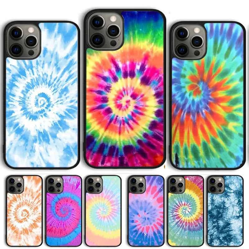 Tie Dye Phone Case for iPhone 17, 14, 15, 16, 13, 12, 11 Pro Max, Air, and SE2020 - Trippy Design Cover