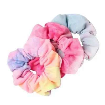 3pcs Tie Dye Scrunchie Set for Women - Elastic Hair Ties, Ponytail Holders, and Accessories