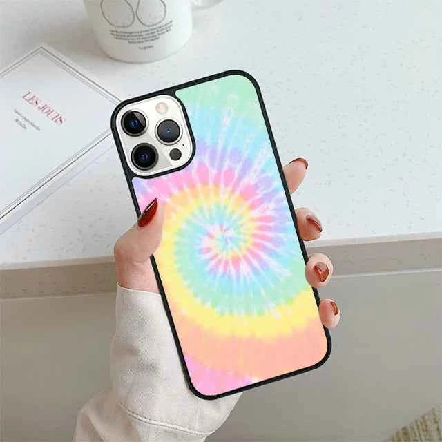 Tie Dye Phone Case for iPhone 17, 14, 15, 16, 13, 12, 11 Pro Max, Air, and SE2020 - Trippy Design Cover