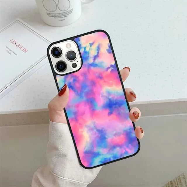 Tie Dye Phone Case for iPhone 17, 14, 15, 16, 13, 12, 11 Pro Max, Air, and SE2020 - Trippy Design Cover