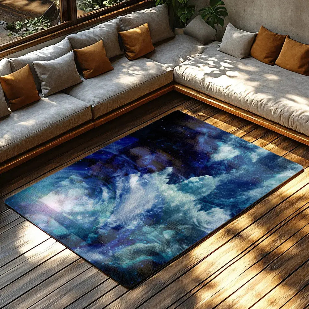 Blue Tie-Dye Rug - Dye My World