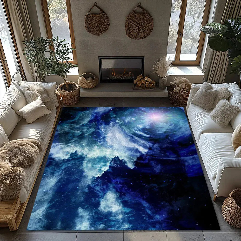 Blue Tie-Dye Rug - Dye My World