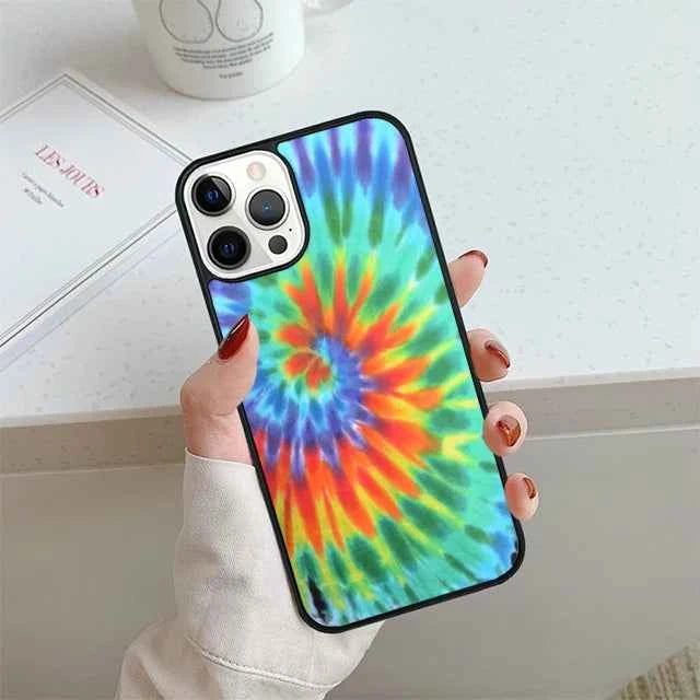 Tie Dye Phone Case for iPhone 17, 14, 15, 16, 13, 12, 11 Pro Max, Air, and SE2020 - Trippy Design Cover
