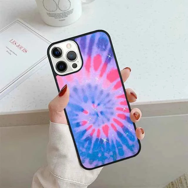 Tie Dye Phone Case for iPhone 17, 14, 15, 16, 13, 12, 11 Pro Max, Air, and SE2020 - Trippy Design Cover