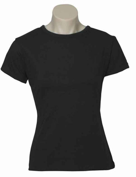 Women’s 100% Cotton T-Shirt – Black – Size 14