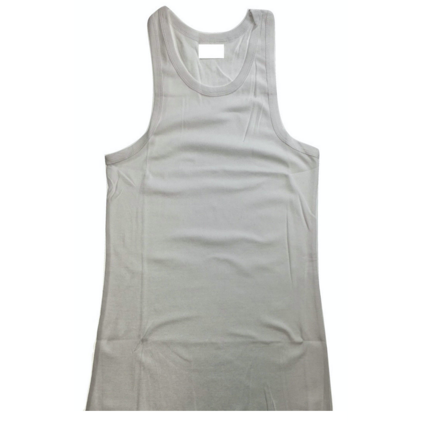 Men's White Cotton Tank Top - XL Size Perfect for Tie-Dye and Crafting