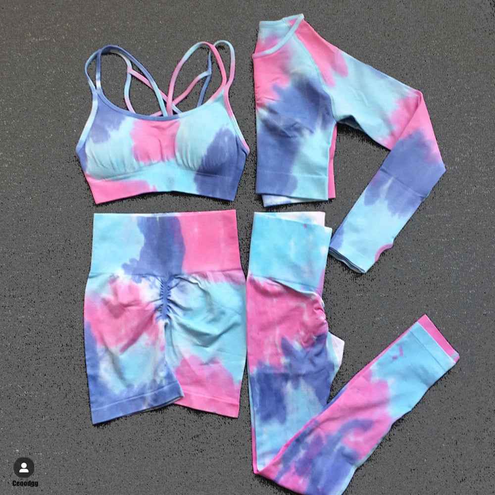 VibeDye Tie-Dye Yoga Set for Women - Stylish and Comfortable Activewear