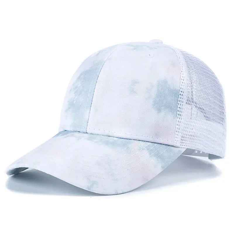 Women's Tie-Dye Baseball Cap - Adjustable Multicolor Hat for Trendy Streetwear Styles