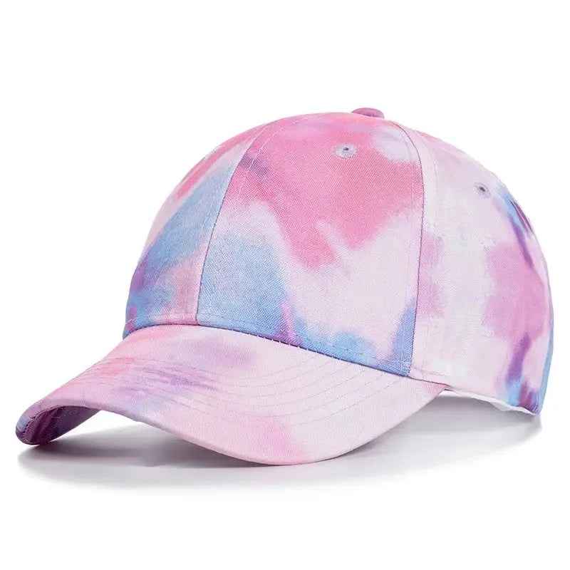 Women's Tie-Dye Baseball Cap - Adjustable Multicolor Hat for Trendy Streetwear Styles